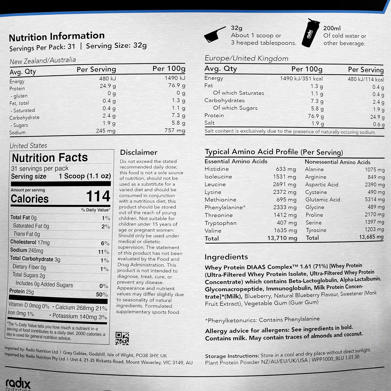 Nutrition Information