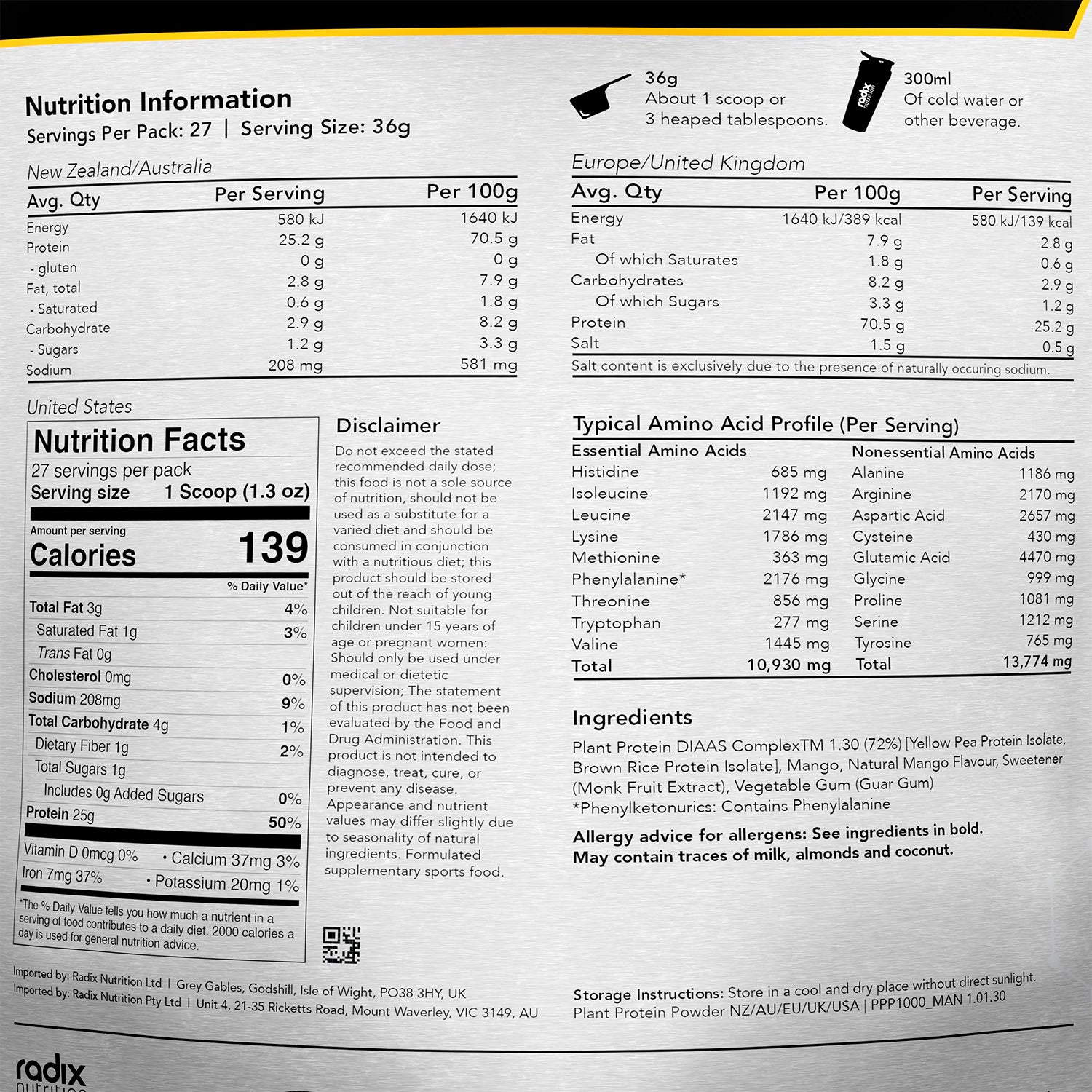 Nutrition Information