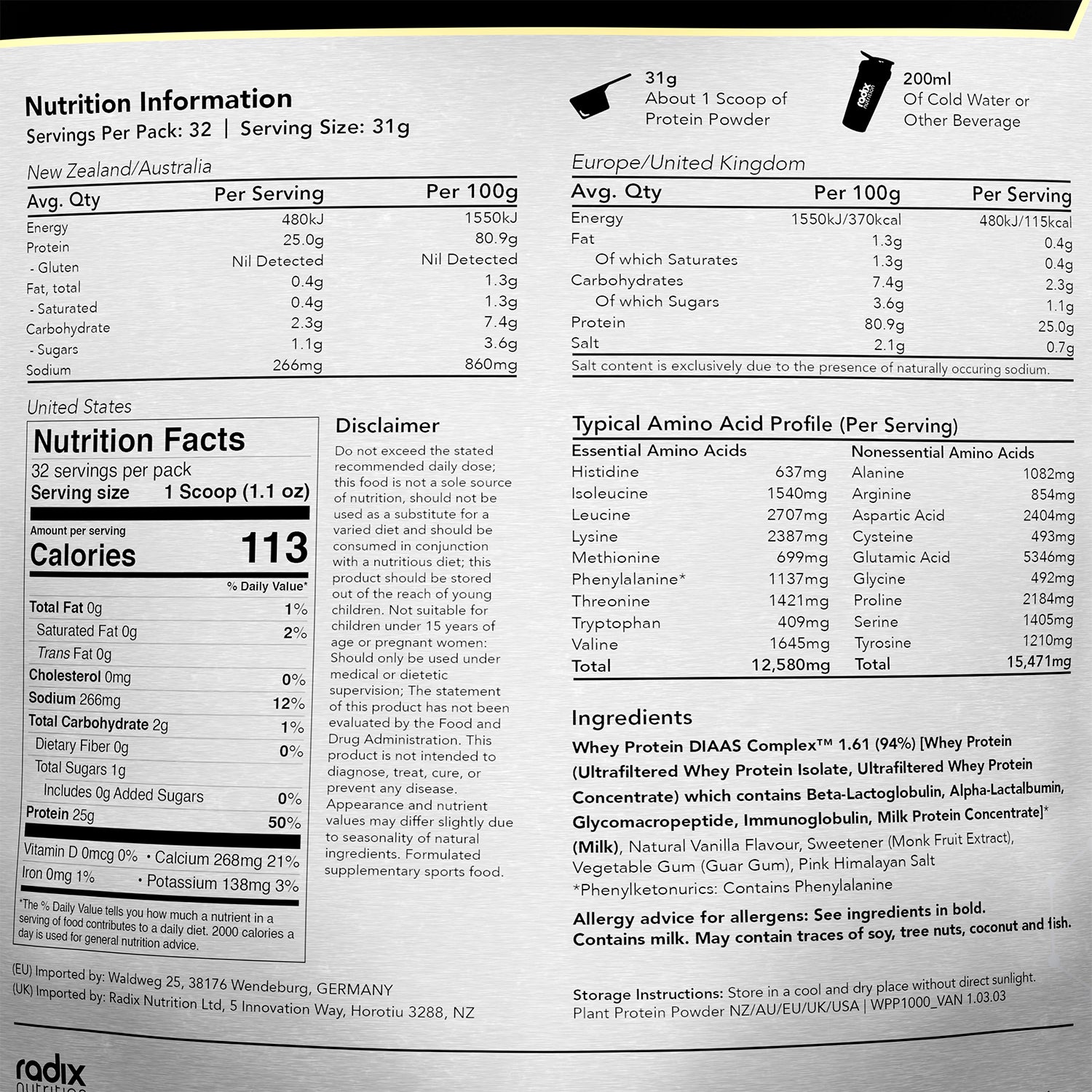 Nutrition Information