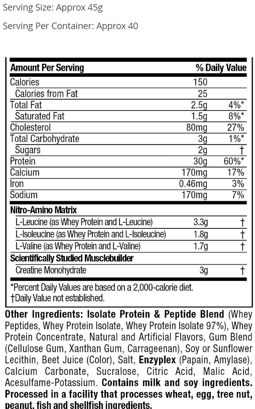 Nutrition Information