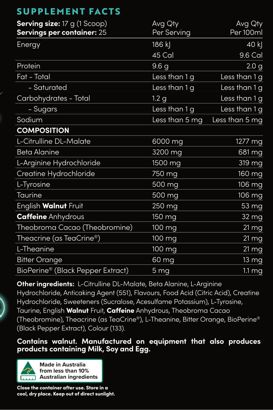 Nutrition Information