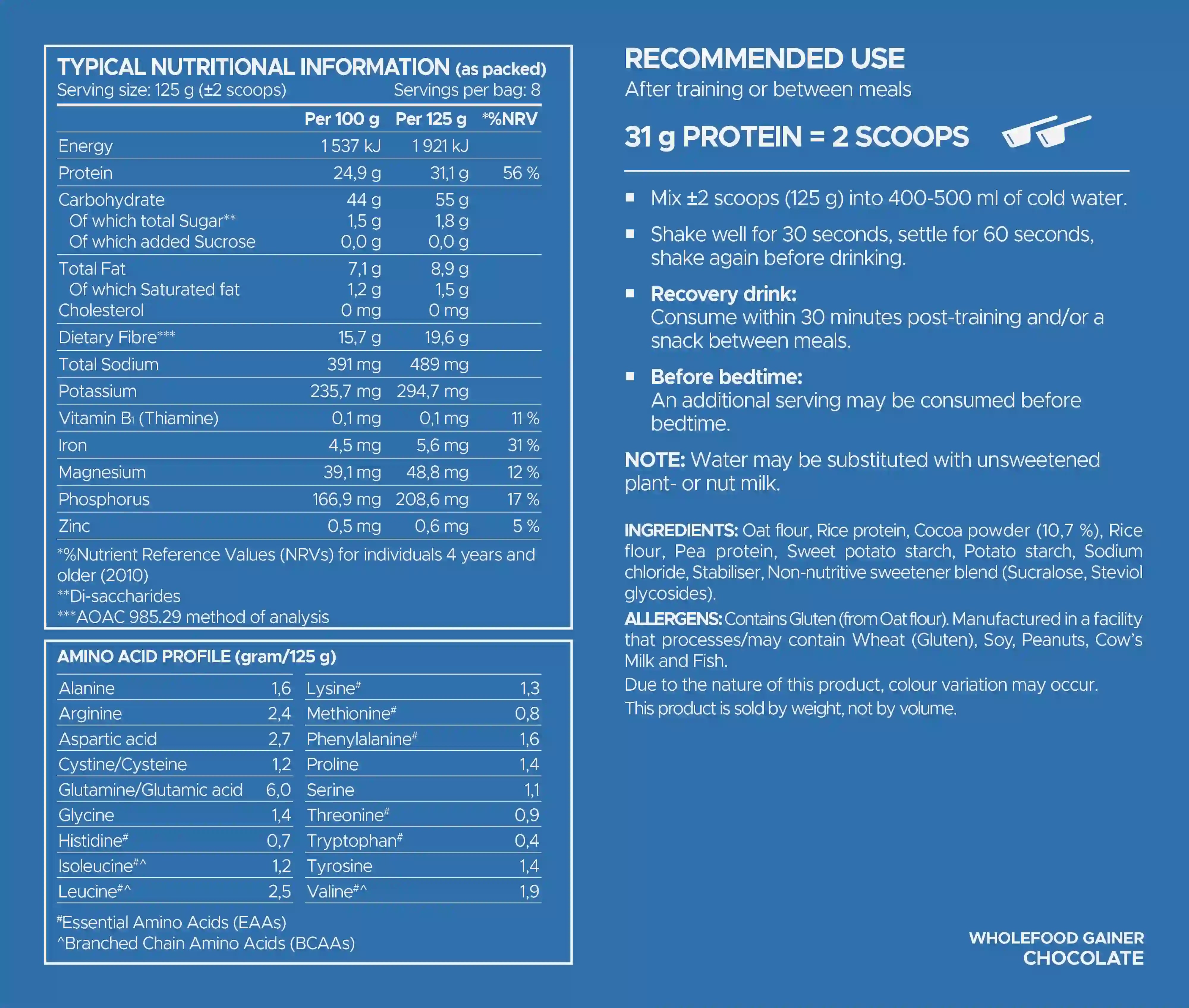 Nutrition Information