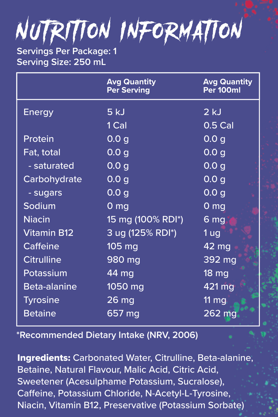 Nutrition Information