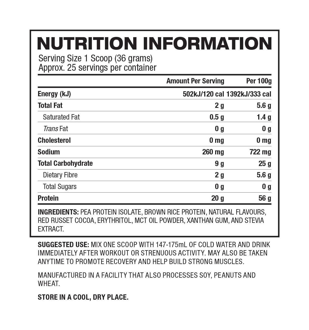 Nutrition Information