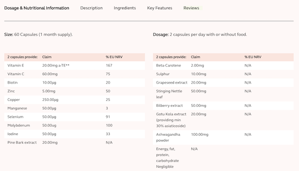 Nutrition Information