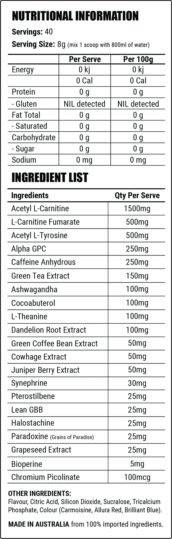 Nutrition Information