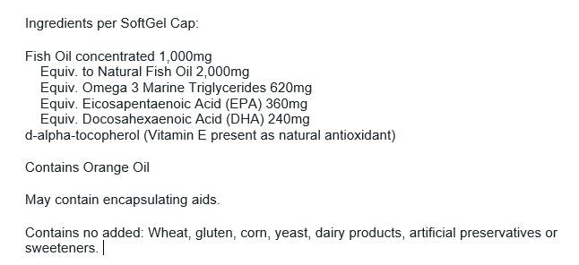 Nutrition Information