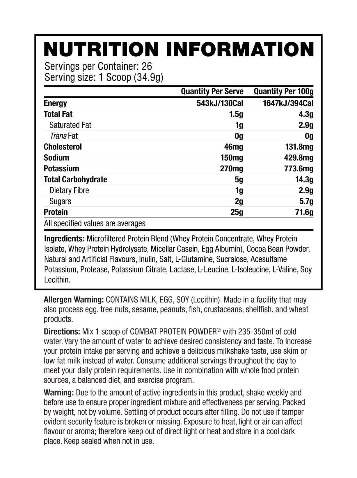 Nutrition Information