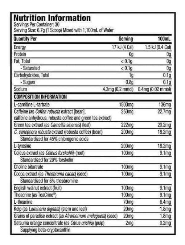 Nutrition Information