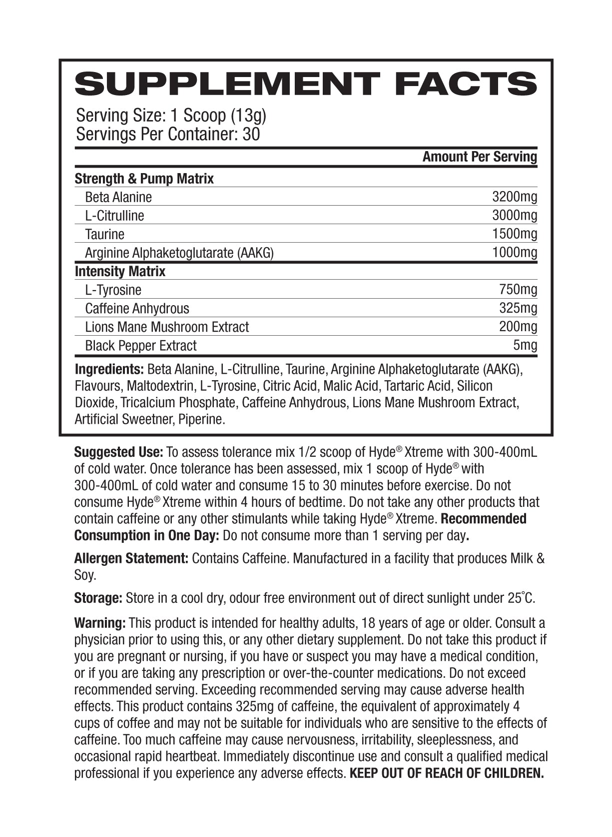 Nutrition Information