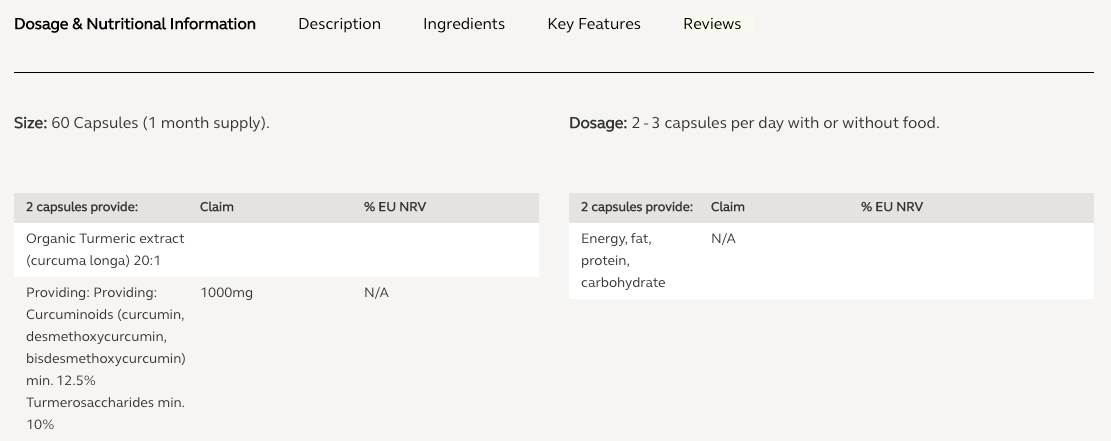 Nutrition Information