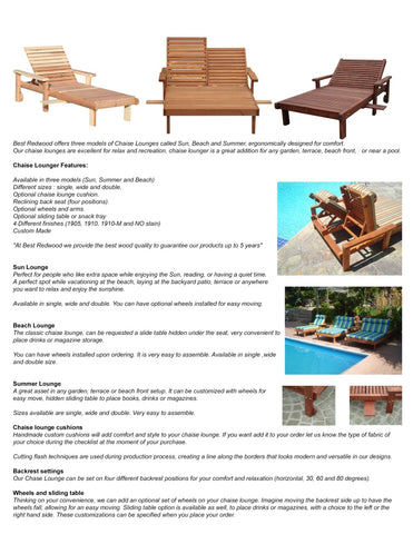 Best Redwood Chaise Lounge catalog