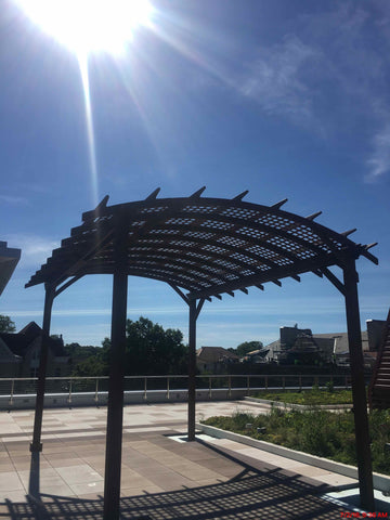 Arched Redwood Pergola