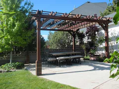 Custom Redwood Pergola 16ft San Norton