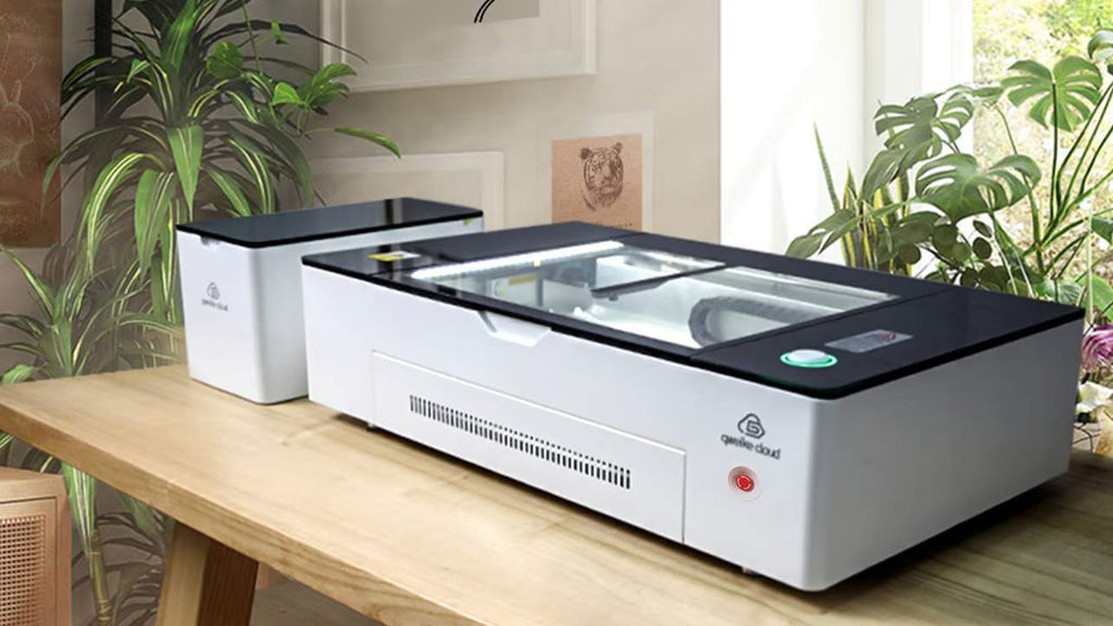 Gweike Cloud Basic II 50W CO2 Laser Cutter & Engraver Lifestyle Side Angle