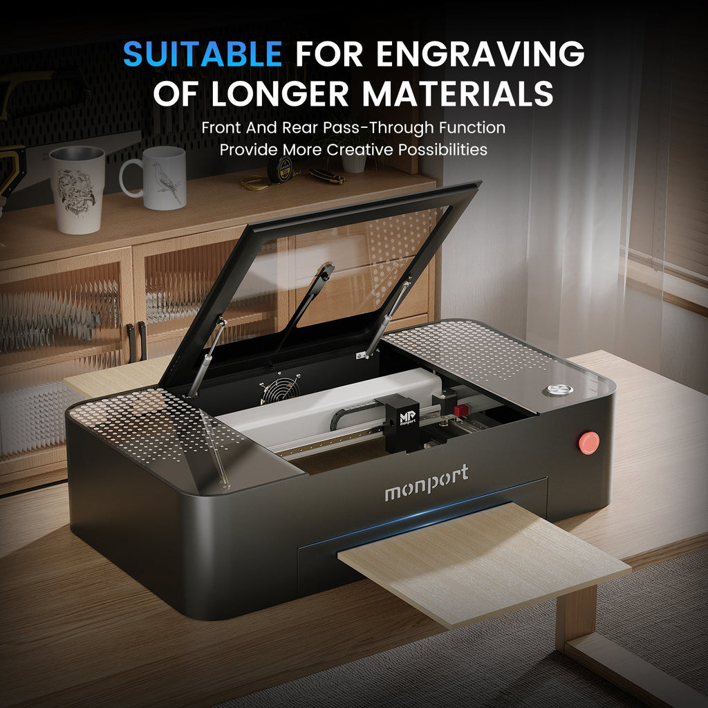 Monport Onyx 55W Desktop CO2 Laser Engraver & Cutter Compatibility