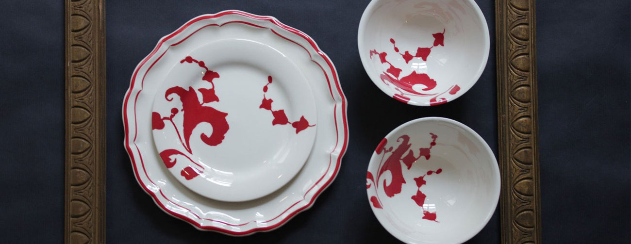 Gien Filet Rouge Dinnerware