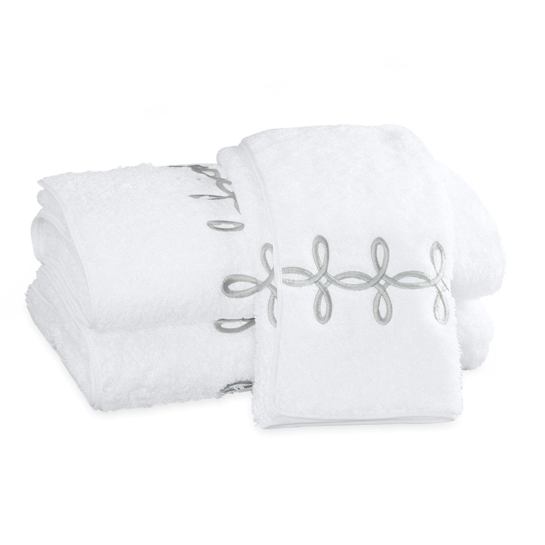 silver bath towels