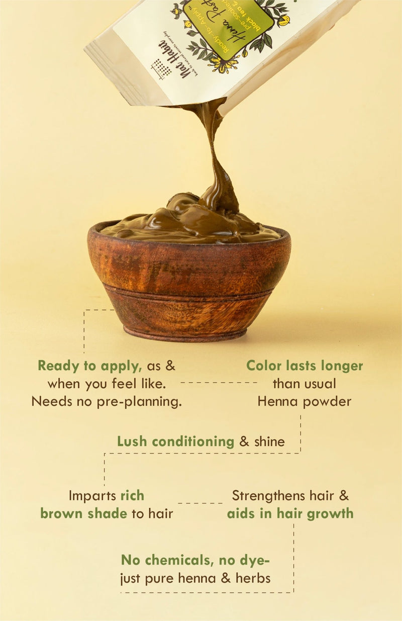 Herbal Henna  Indigo Mix Hair Color Powder w Gloves  Natural Brown