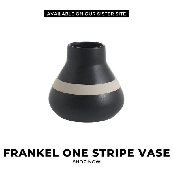black rooster decor - frankel one stripe vase