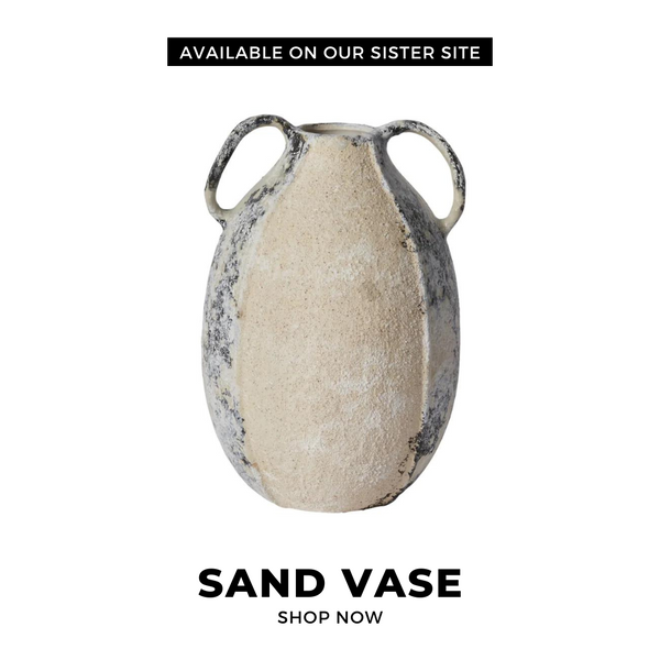 black rooster decor - sand vase