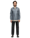 Light Nylon Zip Shirt Blue Gray - HAVEN