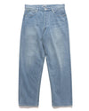 Selvedge Faded Light Denim Wide Pants Light Indigo