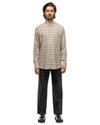 Super Light Wool Check Shirt Light Beige Check