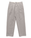 Brushed Soft Cotton One Tuck Pants Grey