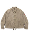 Overdye Light Cotton Button Jacket Khaki