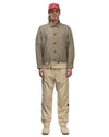 Overdye Light Cotton Button Jacket Khaki