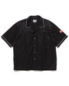 Piping LPOC Short Sleeve Shirt Black