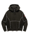 Wide Rib Cut Heavy Hoody Black