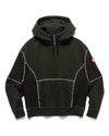 Wide Rib Cut Heavy Hoody Black