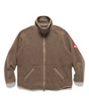 Wool Boa Fleece Zip Up Khaki