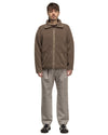 Wool Boa Fleece Zip Up Khaki