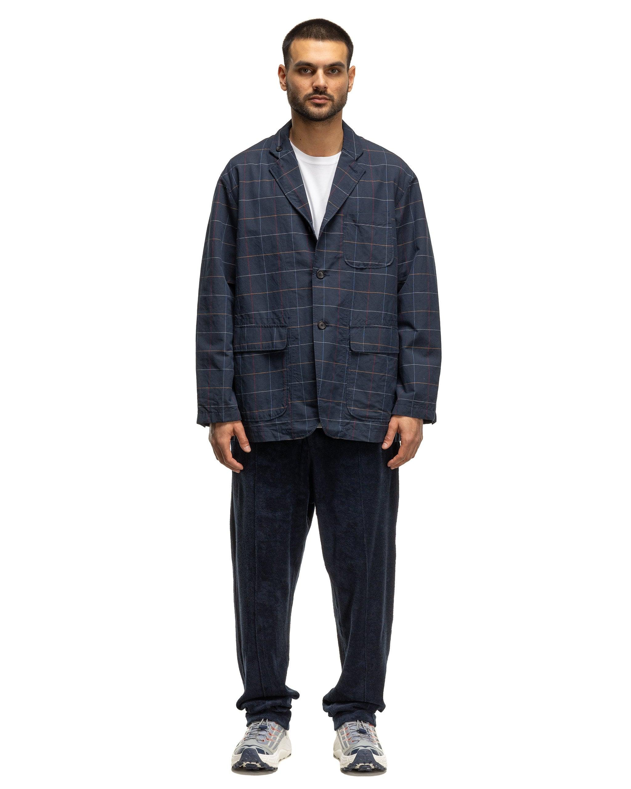 Engineered Garments Loiter Jacket CL Windowpane Navy | HAVEN