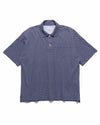 Polo Shirt Polka Dot Pique Navy