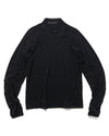 Wool Half Zip L/S T-Shirt Black