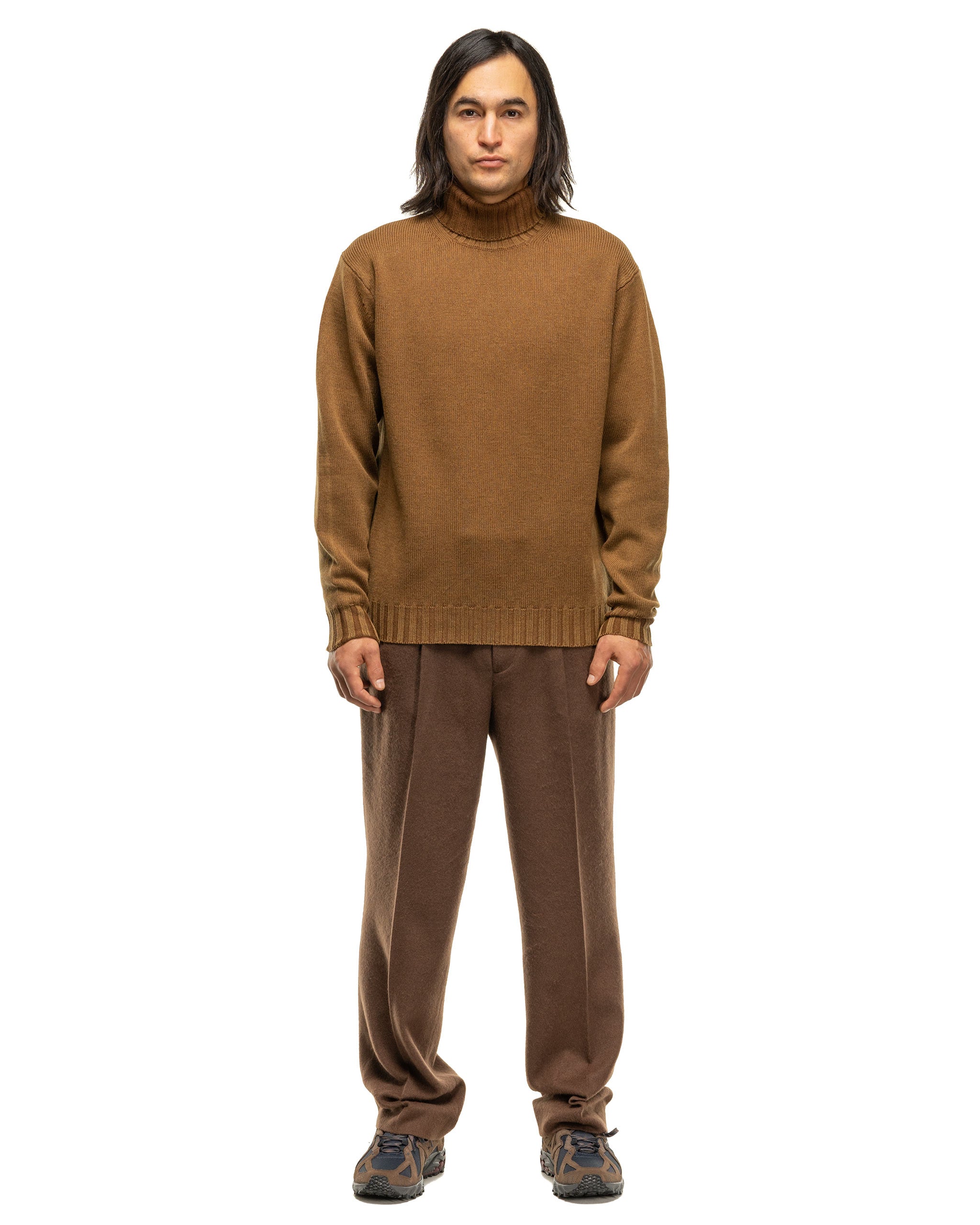 Washed French Merino Knit Turtle Brown | HAVEN