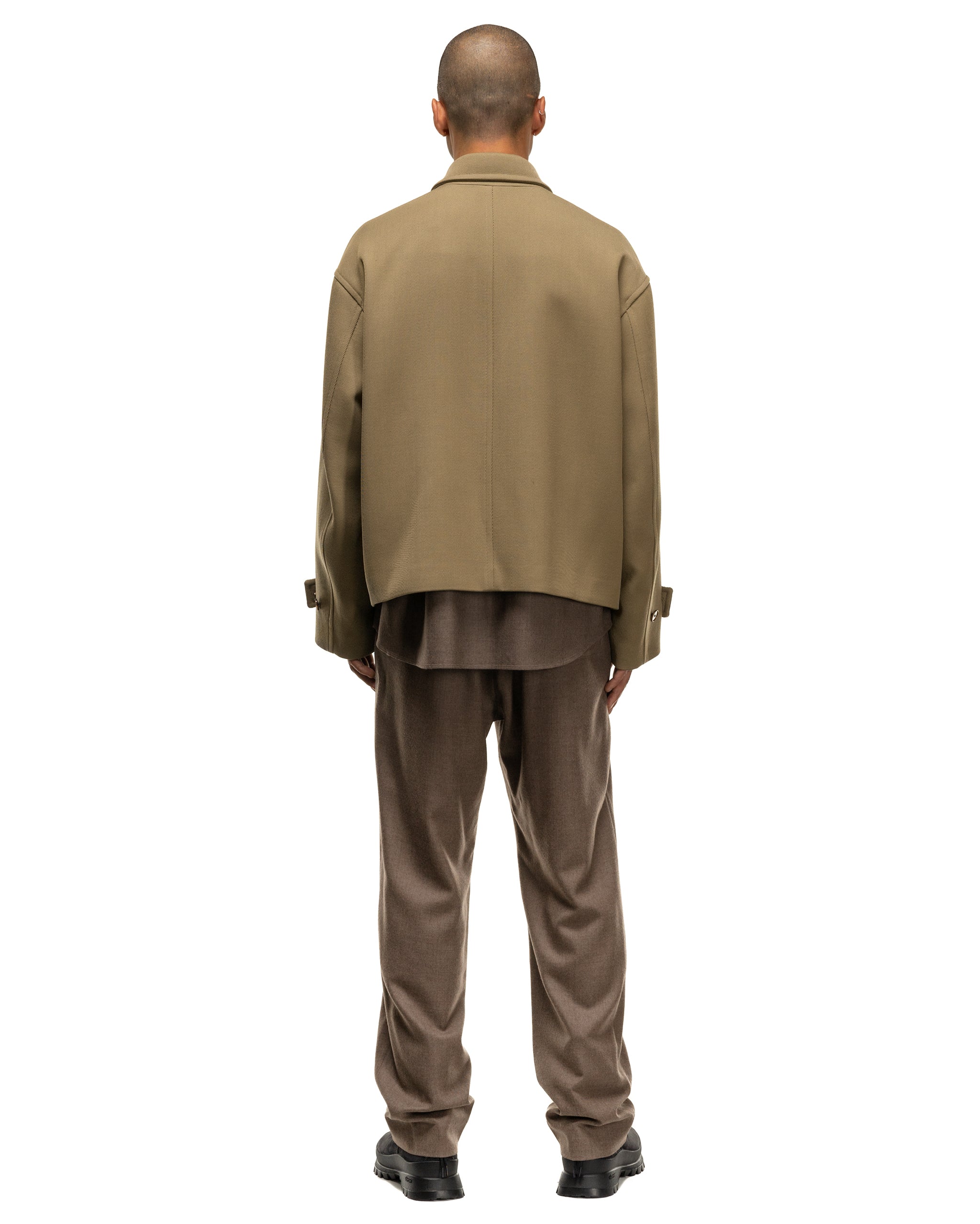 Super Light Wool Easy Slacks Top Brown