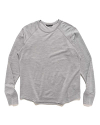 Base Crewneck - Merino Wool Terry Heather Grey