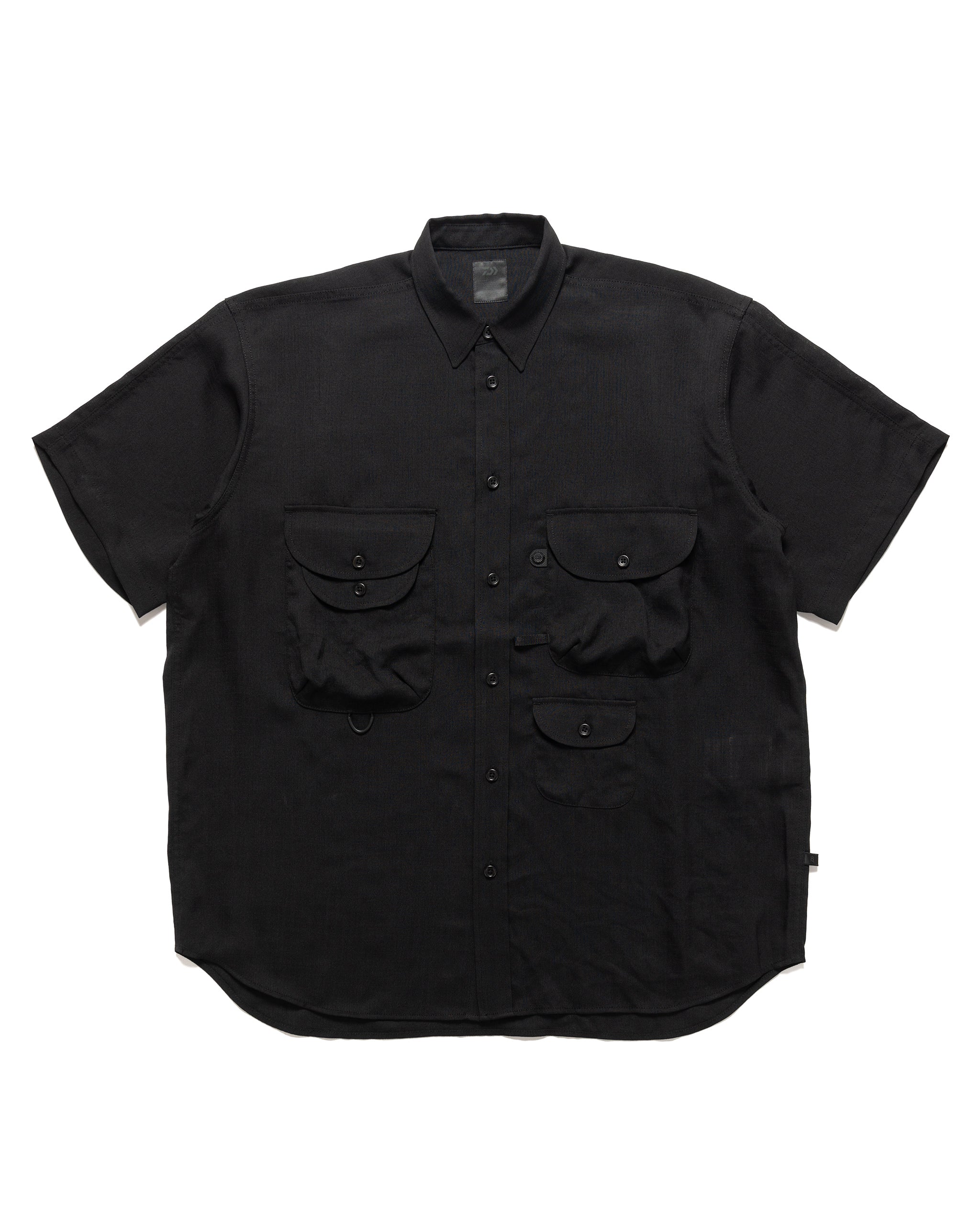 Anchor Hawaiian Shirt SS Black | HAVEN