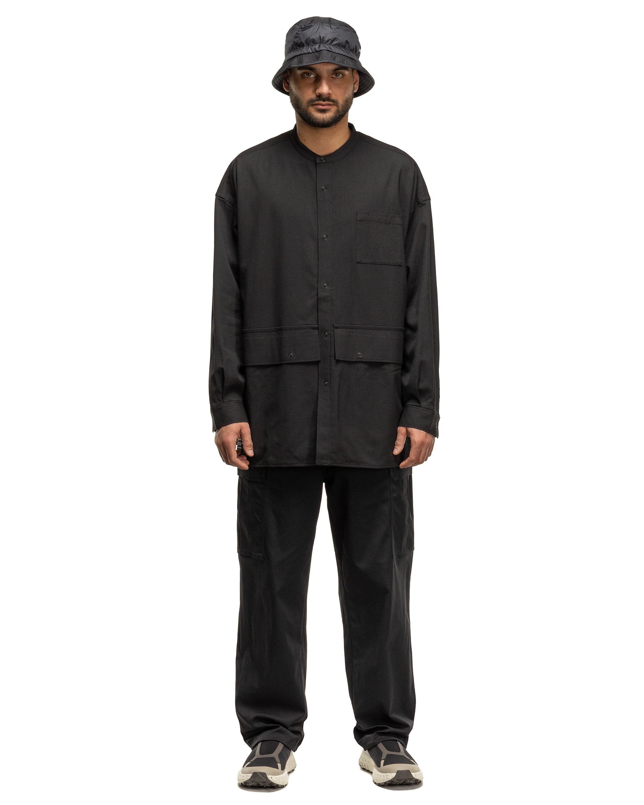 Fireproof Cargo Pocket Utility Shirt Black | HAVEN