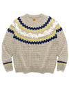Nordic Jacqurd Knit Sweater Grey