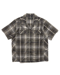 Jasper S/S Shirt - Plaid Merino Wool Olive