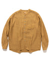 Gauze Linen Herringbone Stand Penny Shirt Gold