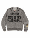 TOP Jersey Baseball Henley SWT (GREAT KOUNTRY) Charcoal