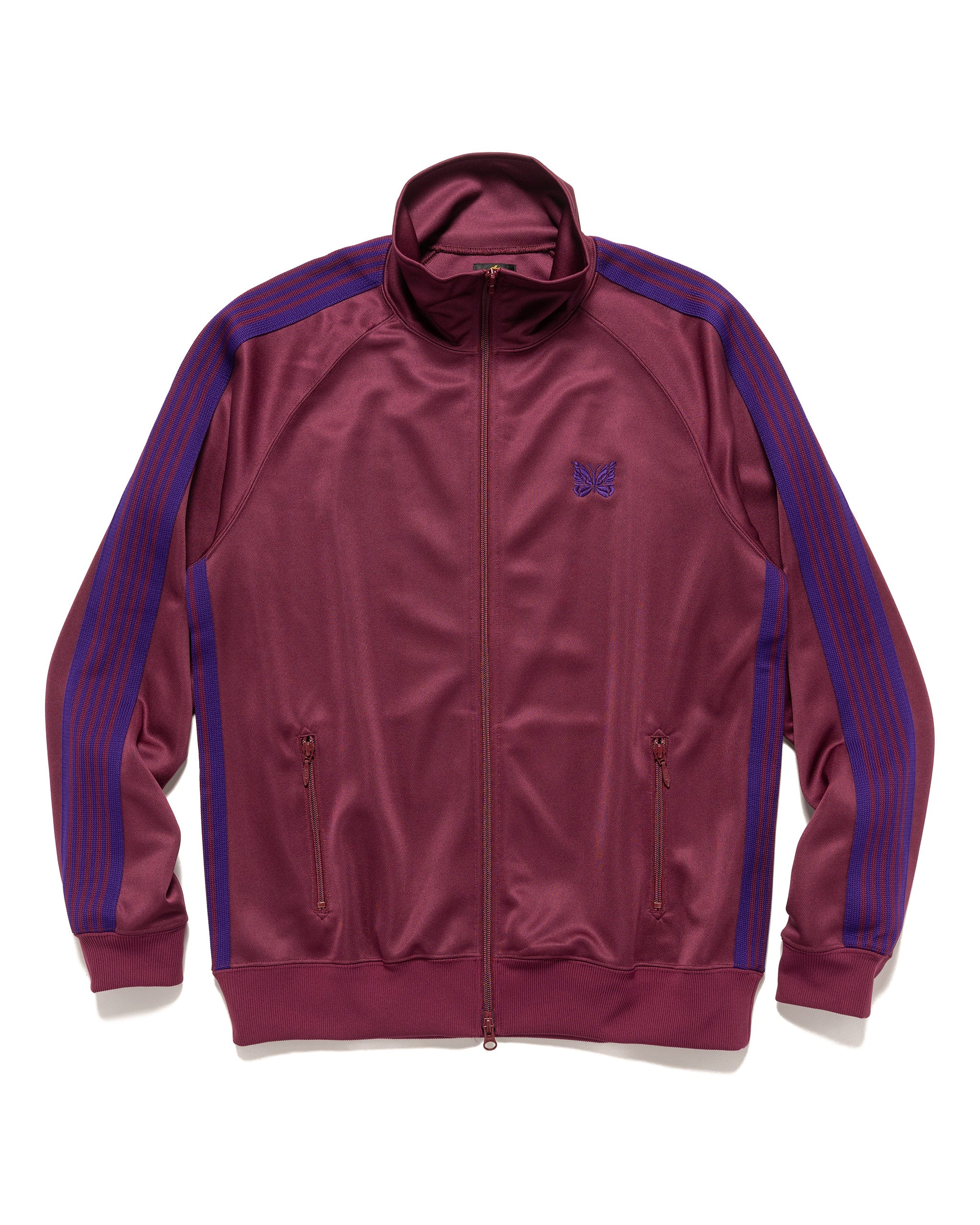 Track Jacket - Poly Smooth Wine | HAVEN