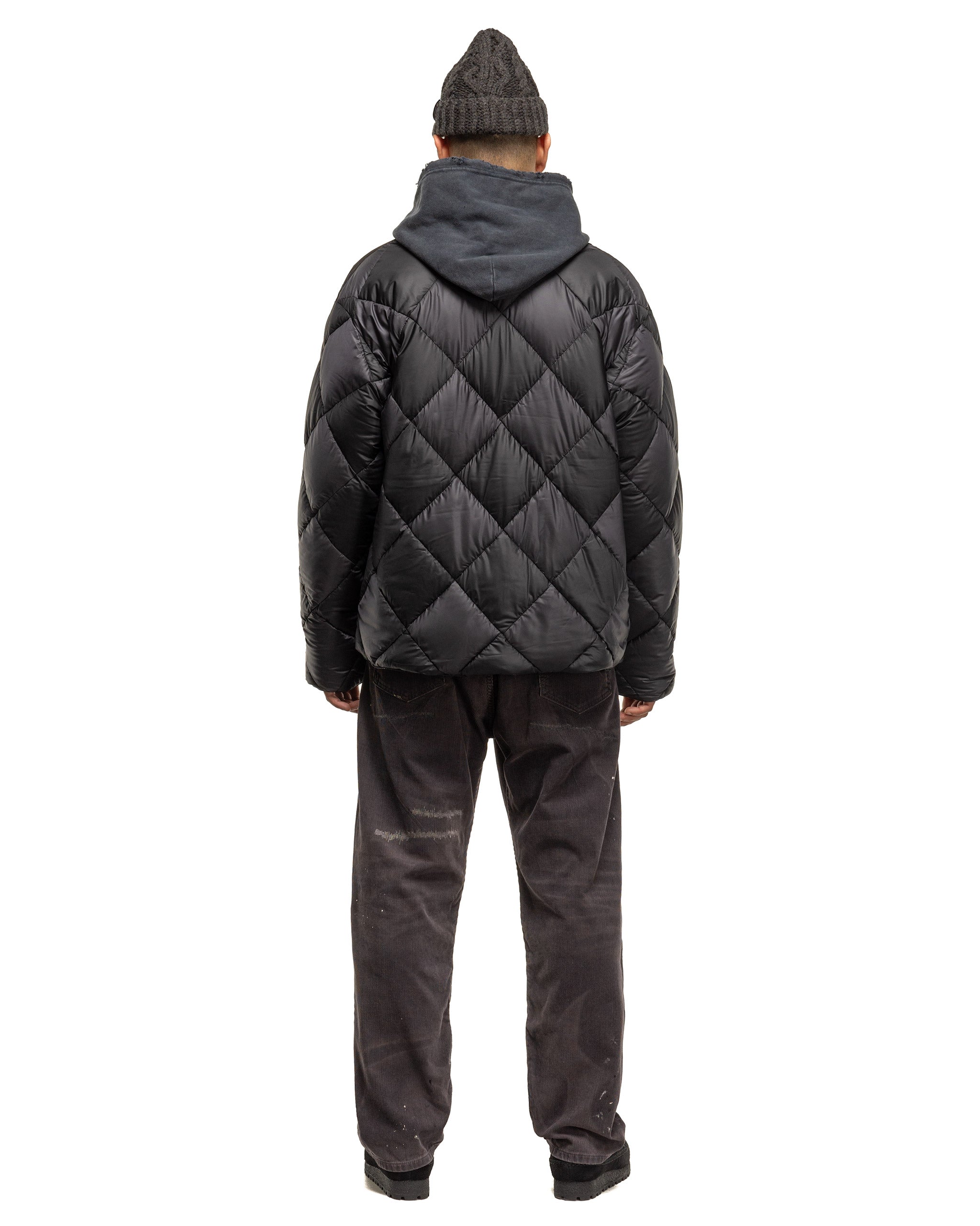 Checker Down Jacket Black